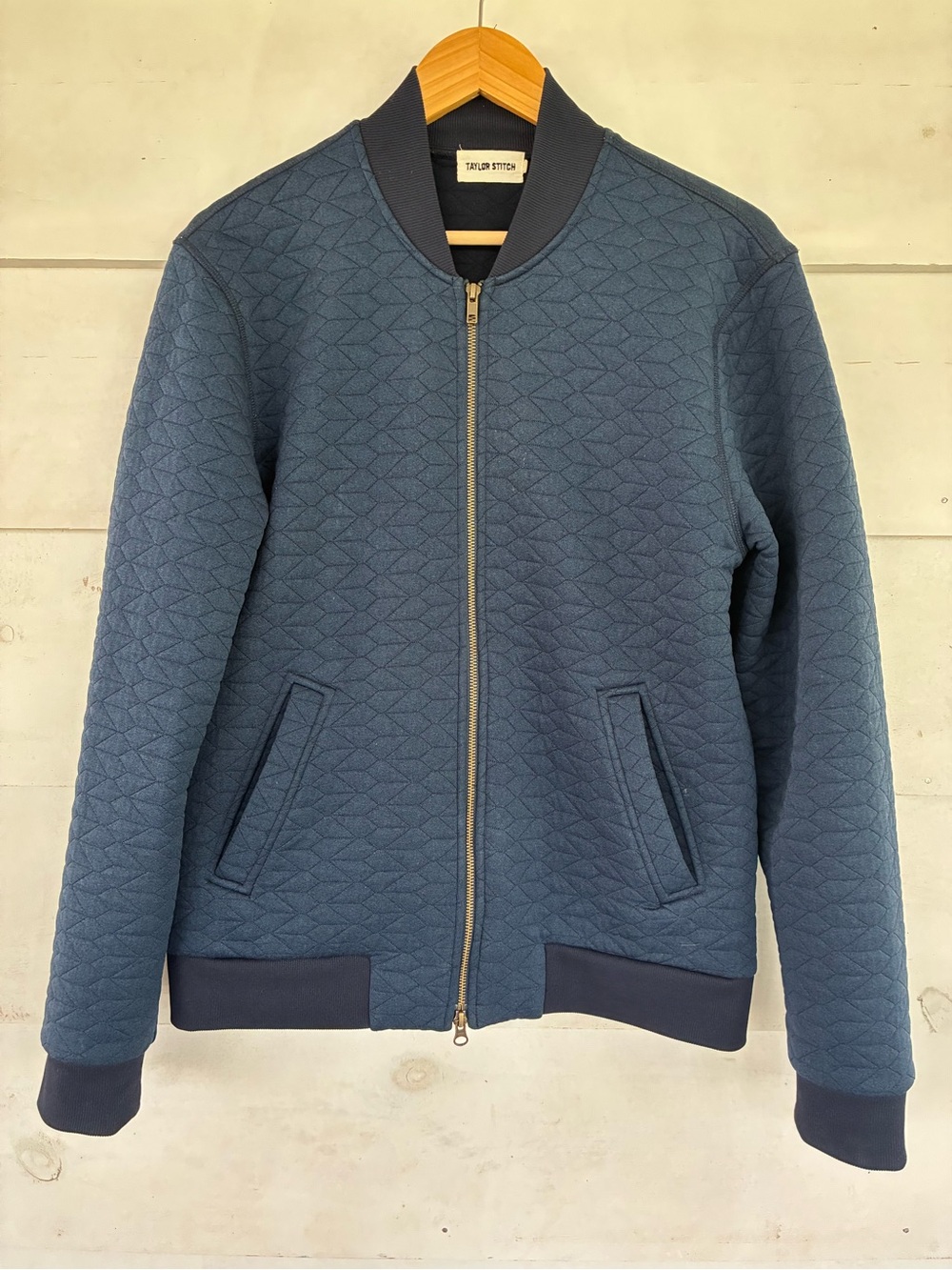 Taylor Stitch Inverness Men's Navy Blue Full Zip Quilted Jacket 40/Medium